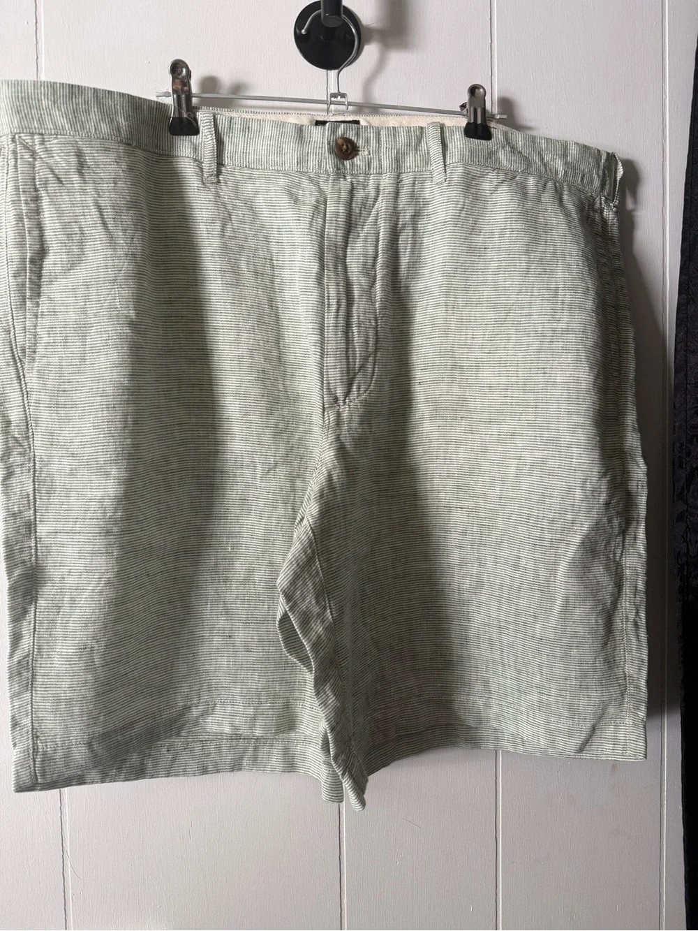 J crew Men's Light Green Linen Blend Shorts